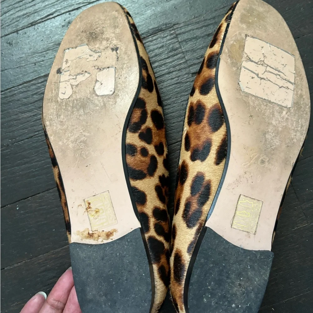 Jcrew leather Leopard Print Women's Loafers - Picture 4 of 8